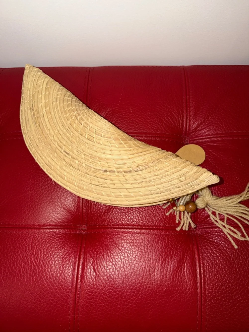 BNWT Mare Dolce Natural Basket Shell Clutch Bag - Picture 4 of 9